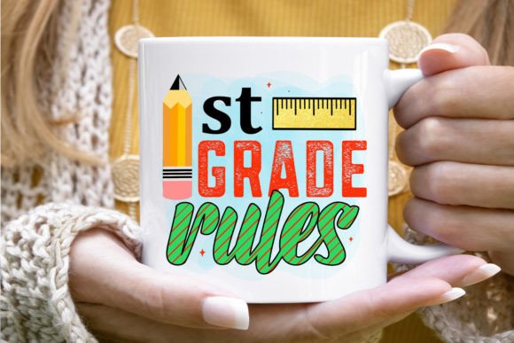 1st Grade Rules School Sublimation Design