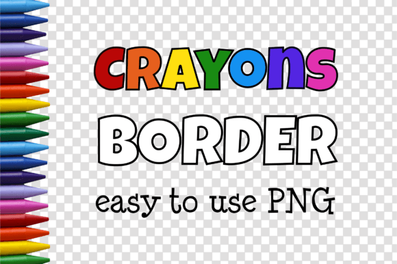 Crayons Colorful Coloring Border Frame
