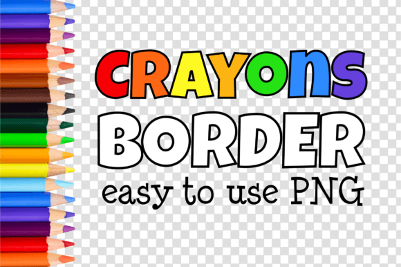 Crayons Rainbow Craft Border Frame PNG