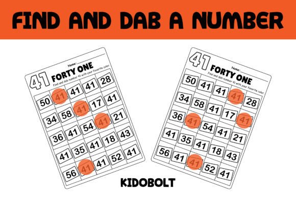 PreK Dab a Dot Number Worksheet - 41