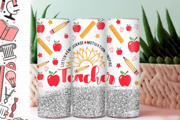 Sunflower Teacher Sublimation Tumbler